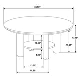  Coaster Furniture Ottowa 706308-S2 2-piece Round Wood Coffee Table Set - Brown IMAGE 11