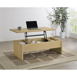  Coaster Furniture Canoga 706348 Engineered Wood Lift Top Coffee Table - Light Oak IMAGE 11