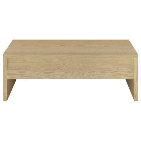  Coaster Furniture Canoga 706348 Engineered Wood Lift Top Coffee Table - Light Oak IMAGE 3