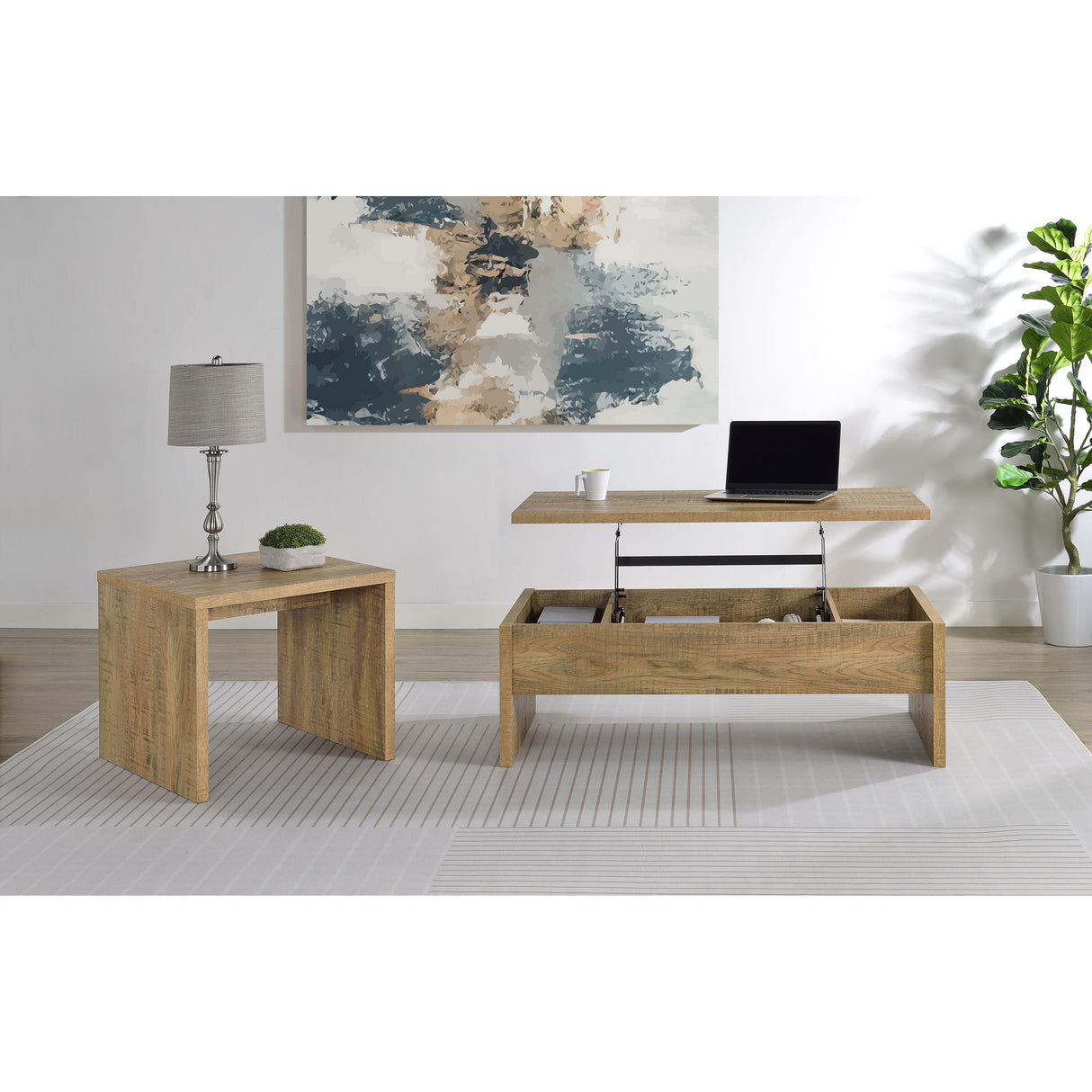  Coaster Furniture Canoga 706357 Engineered Wood Accent End Table - Mango IMAGE 8