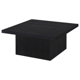  Coaster Furniture Devar 706408-S3 3-piece Square Cocktail Coffee End Table Set - Black IMAGE 9