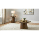  Coaster Furniture Franklin 706438-S2 2-piece Round Pedestal Coffee Table Set - Dark Brown IMAGE 2