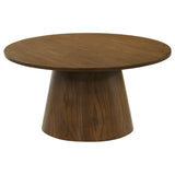  Coaster Furniture Franklin 706438-S2 2-piece Round Pedestal Coffee Table Set - Dark Brown IMAGE 5