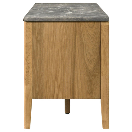  Coaster Furniture Bradley 706442 63-inch 2-Door SmartTop TV Stand - Grey/Natural IMAGE 10
