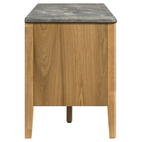  Coaster Furniture Bradley 706442 63-inch 2-Door SmartTop TV Stand - Grey/Natural IMAGE 3