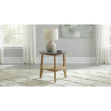  Coaster Furniture Bradley 706447 Round SmartTop Side Table - Grey/Natural IMAGE 4