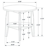  Coaster Furniture Bradley 706447 Round SmartTop Side Table - Grey/Natural IMAGE 9
