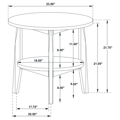  Coaster Furniture Bradley 706448-S2 2-Piece Round SmartTop Coffee Table Set - Grey/Natural IMAGE 11