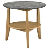 Coaster Furniture Bradley 706448-S2 2-Piece Round SmartTop Coffee Table Set - Grey/Natural IMAGE 4