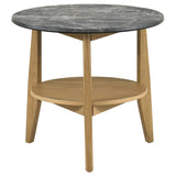  Coaster Furniture Bradley 706448-S3 3-Piece Round SmartTop Coffee Table Set - Grey/Natural IMAGE 6