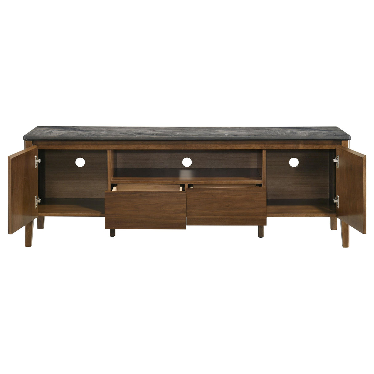 Coaster Furniture Bradley 706452 63-inch 2-Door SmartTop TV Stand Smokey and Brown - Smokey Grey/Brown IMAGE 10