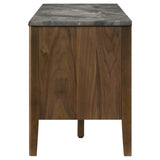  Coaster Furniture Bradley 706452 63-inch 2-Door SmartTop TV Stand Smokey and Brown - Smokey Grey/Brown IMAGE 2