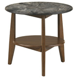  Coaster Furniture Bradley 706458-S3 3-Piece Round SmartTop Coffee Table Set Smokey and Brown - Smokey Grey/Brown IMAGE 5