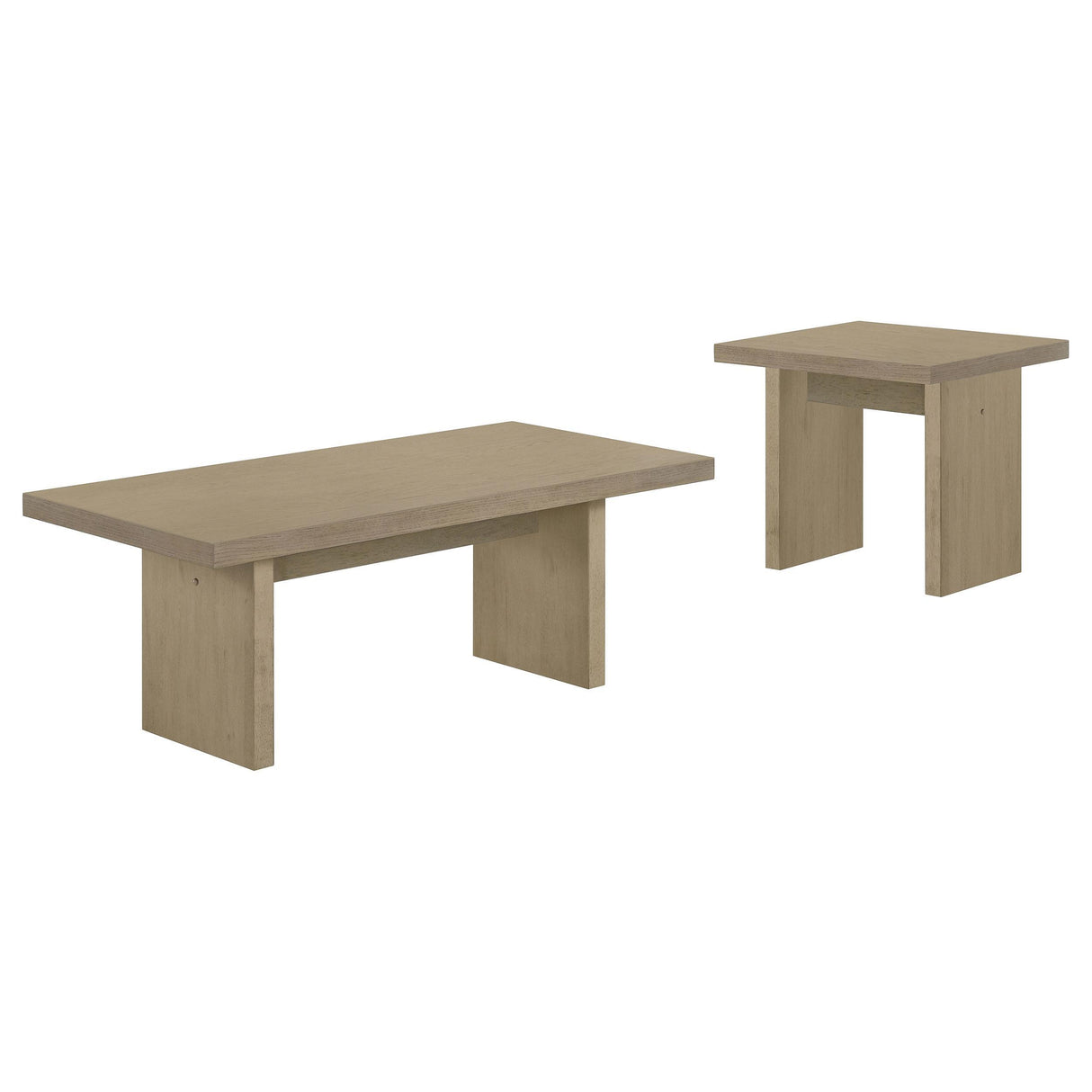  Coaster Furniture Decker 706468 47-Inch Rectangular Coffee Table - Natural Oak IMAGE 2