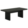  Coaster Furniture Decker 706478 47-Inch Rectangular Coffee Table - Black IMAGE 1
