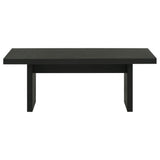  Coaster Furniture Decker 706478 47-Inch Rectangular Coffee Table - Black IMAGE 2