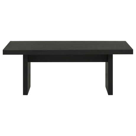  Coaster Furniture Decker 706478 47-Inch Rectangular Coffee Table - Black IMAGE 2