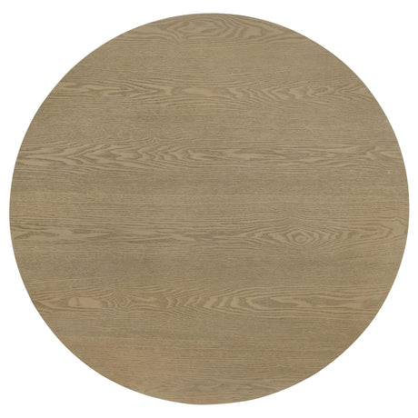  Coaster Furniture Hamlyn 706498-S2 2-piece Round Fluted Coffee and End Table Set - Natural Oak IMAGE 8