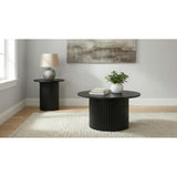  Coaster Furniture Hamlyn 706507 Round Fluted Occasional End Table - Black IMAGE 3