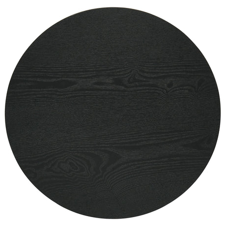  Coaster Furniture Hamlyn 706508-S3 3-piece Round Fluted Coffee and End Table Set - Black IMAGE 3