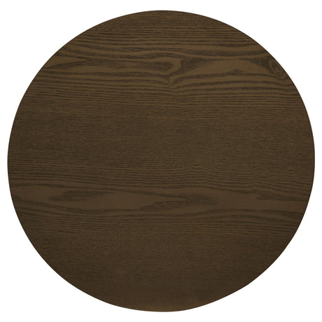  Coaster Furniture Hamlyn 706518-S3 3-piece Round Fluted Coffee and End Table Set - Walnut IMAGE 4