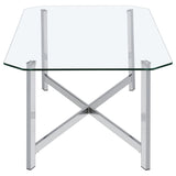  Coaster Furniture Cronin 706568-S2 2-piece Tempered Glass Top Coffee Table Set - Chrome IMAGE 5