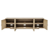  Coaster Furniture Kailani 706583 79-inch 4-door Cane TV Stand Media Console - Beige Oak IMAGE 3