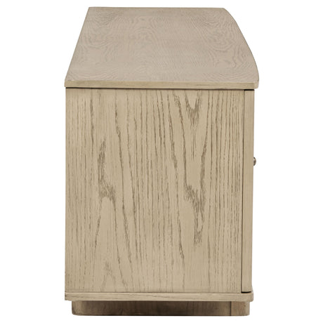  Coaster Furniture Kailani 706583 79-inch 4-door Cane TV Stand Media Console - Beige Oak IMAGE 6