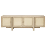  Coaster Furniture Kailani 706583 79-inch 4-door Cane TV Stand Media Console - Beige Oak IMAGE 9