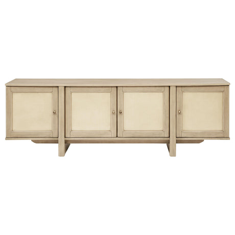 Coaster Furniture Kailani 706583 79-inch 4-door Cane TV Stand Media Console - Beige Oak IMAGE 9