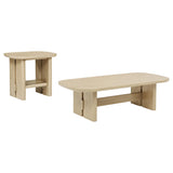  Coaster Furniture Kailani 706588-S2 2-piece Coastal Coffee and End Table Set - Beige Oak IMAGE 1
