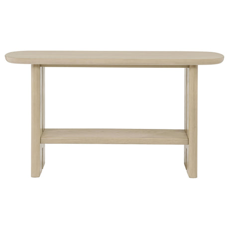  Coaster Furniture Kailani 706589 Coastal Sofa Console Table with Shelf - Beige Oak IMAGE 6
