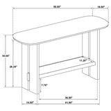  Coaster Furniture Kailani 706589 Coastal Sofa Console Table with Shelf - Beige Oak IMAGE 8