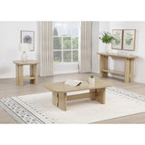  Coaster Furniture Kailani 706589 Coastal Sofa Console Table with Shelf - Beige Oak IMAGE 9