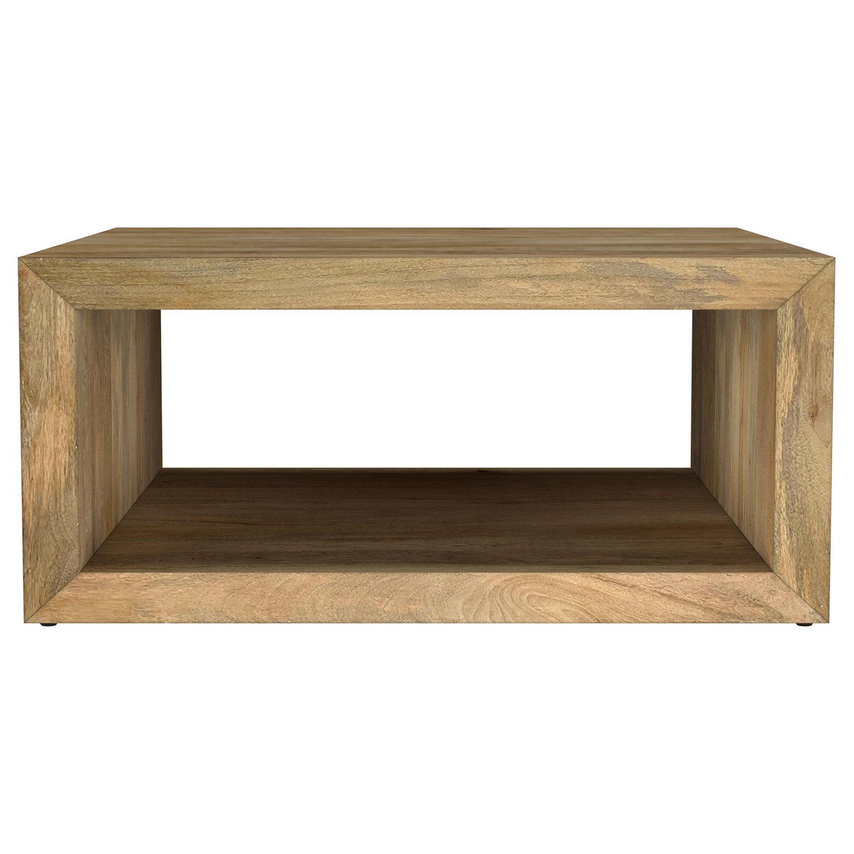  Coaster Furniture Benton 706838 Square Solid Mango Wood Coffee Table - Natural IMAGE 3