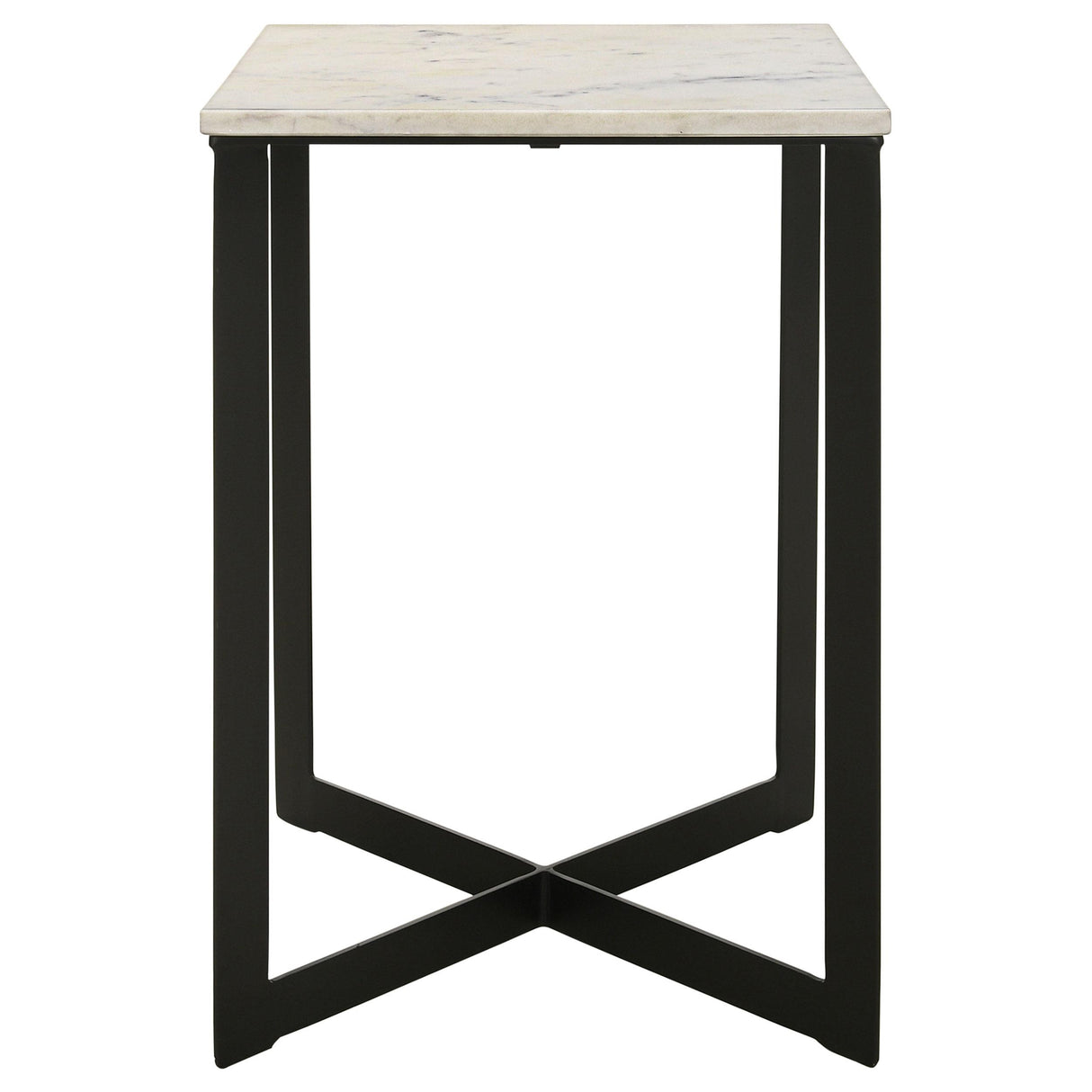  Coaster Furniture Tobin 707698-S3 3-piece Marble Top Coffee and End Table Set - White IMAGE 2