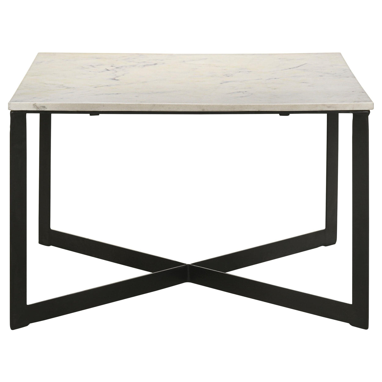  Coaster Furniture Tobin 707698-S3 3-piece Marble Top Coffee and End Table Set - White IMAGE 5