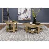  Coaster Furniture Dawn 707718-S2 2-piece Round Coffee and End Table Set - Mango Brown IMAGE 2