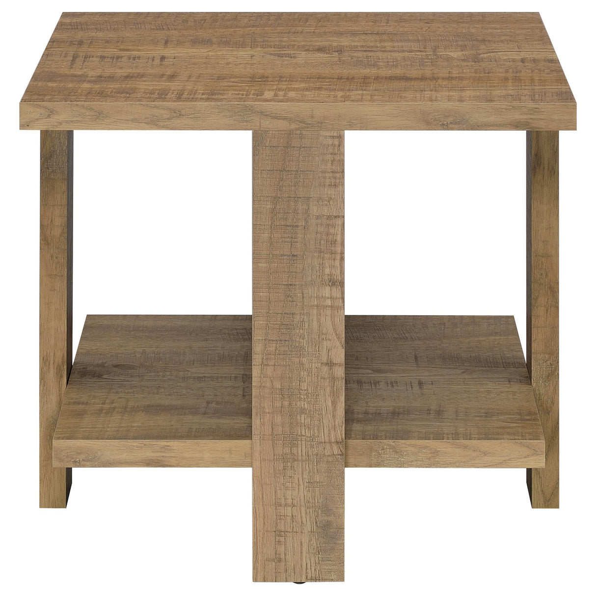  Coaster Furniture Dawn 707718-S2 2-piece Round Coffee and End Table Set - Mango Brown IMAGE 3