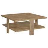  Coaster Furniture Dawn 707718-S2 2-piece Round Coffee and End Table Set - Mango Brown IMAGE 7
