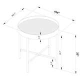  Coaster Furniture Ozella 707897 Round Side Table with Recessed Top - Sandy Black IMAGE 3
