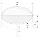  Coaster Furniture Ozella 707898 Round Coffee Table with Hidden Storage - Sandy Black IMAGE 8