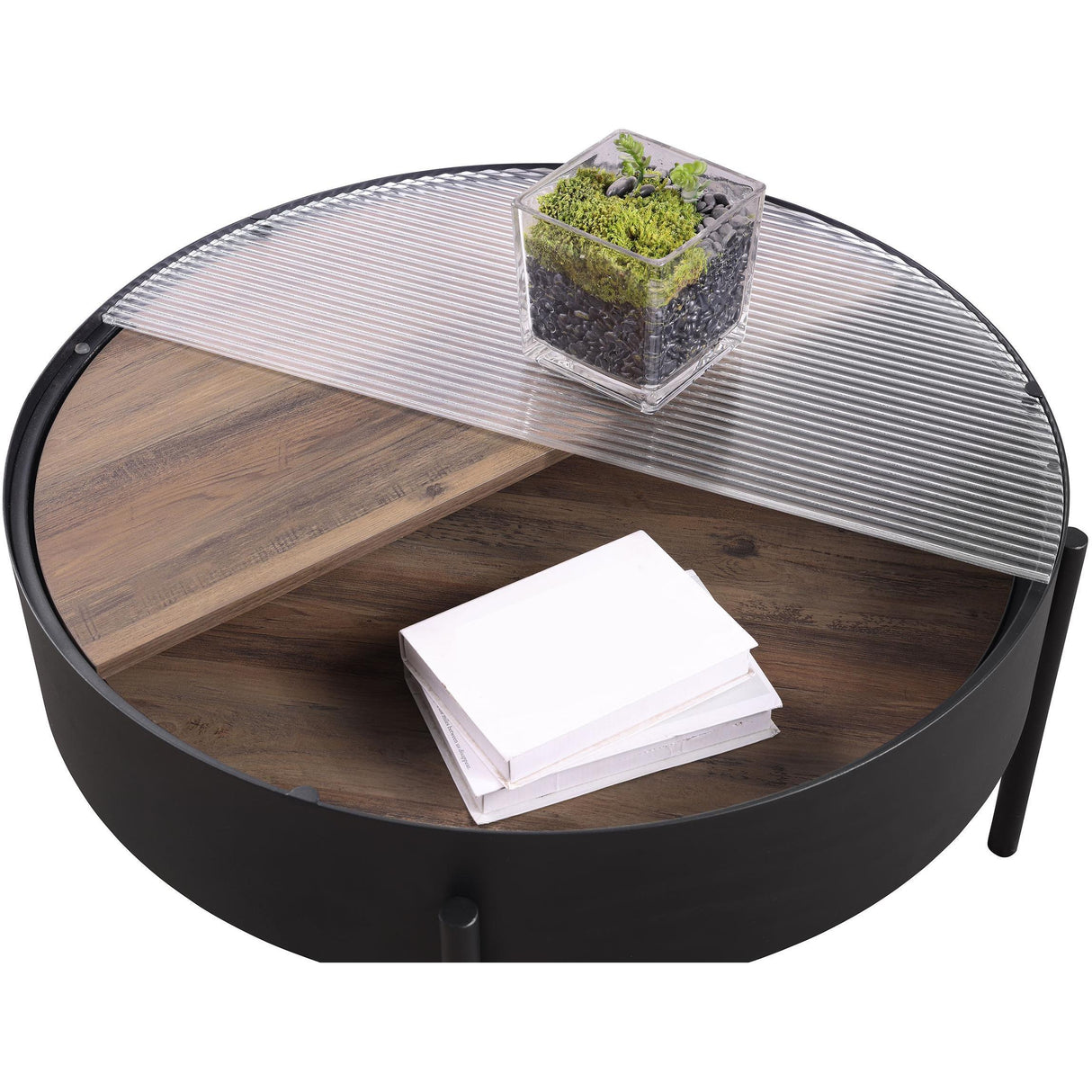  Coaster Furniture Ozella 707898-S2 2-piece Round Coffee and End Table Set - Sandy Black IMAGE 9