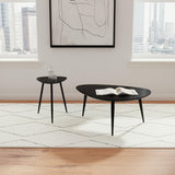  Coaster Furniture Odessa 707918-S2 2-piece Triangular Coffee and End Table Set - Black IMAGE 2