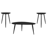  Coaster Furniture Odessa 707918-S3 3-piece Triangular Coffee and End Table Set - Black IMAGE 1