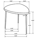  Coaster Furniture Odessa 707918-S3 3-piece Triangular Coffee and End Table Set - Black IMAGE 8