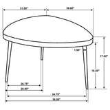  Coaster Furniture Odessa 707918-S3 3-piece Triangular Coffee and End Table Set - Black IMAGE 9