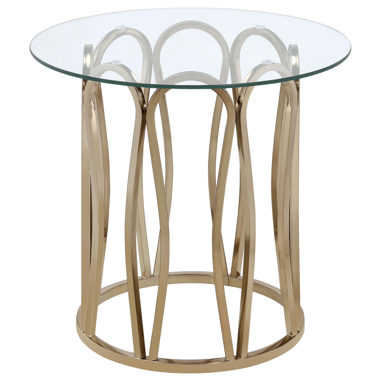  Coaster Furniture Monett 708058-S2 2-piece Coffee and End Table Set - Chocolate Chrome IMAGE 3