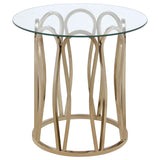  Coaster Furniture Monett 708058-S3 3-piece Coffee and End Table Set - Chocolate Chrome IMAGE 3