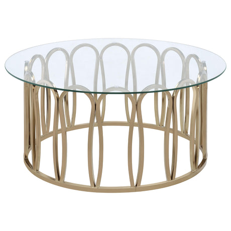  Coaster Furniture Monett 708058-S3 3-piece Coffee and End Table Set - Chocolate Chrome IMAGE 4